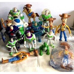 Disney Pixar Toy Story Figures Buzz Woody Rex Bullseye Mixed Bundle Vintage Coll